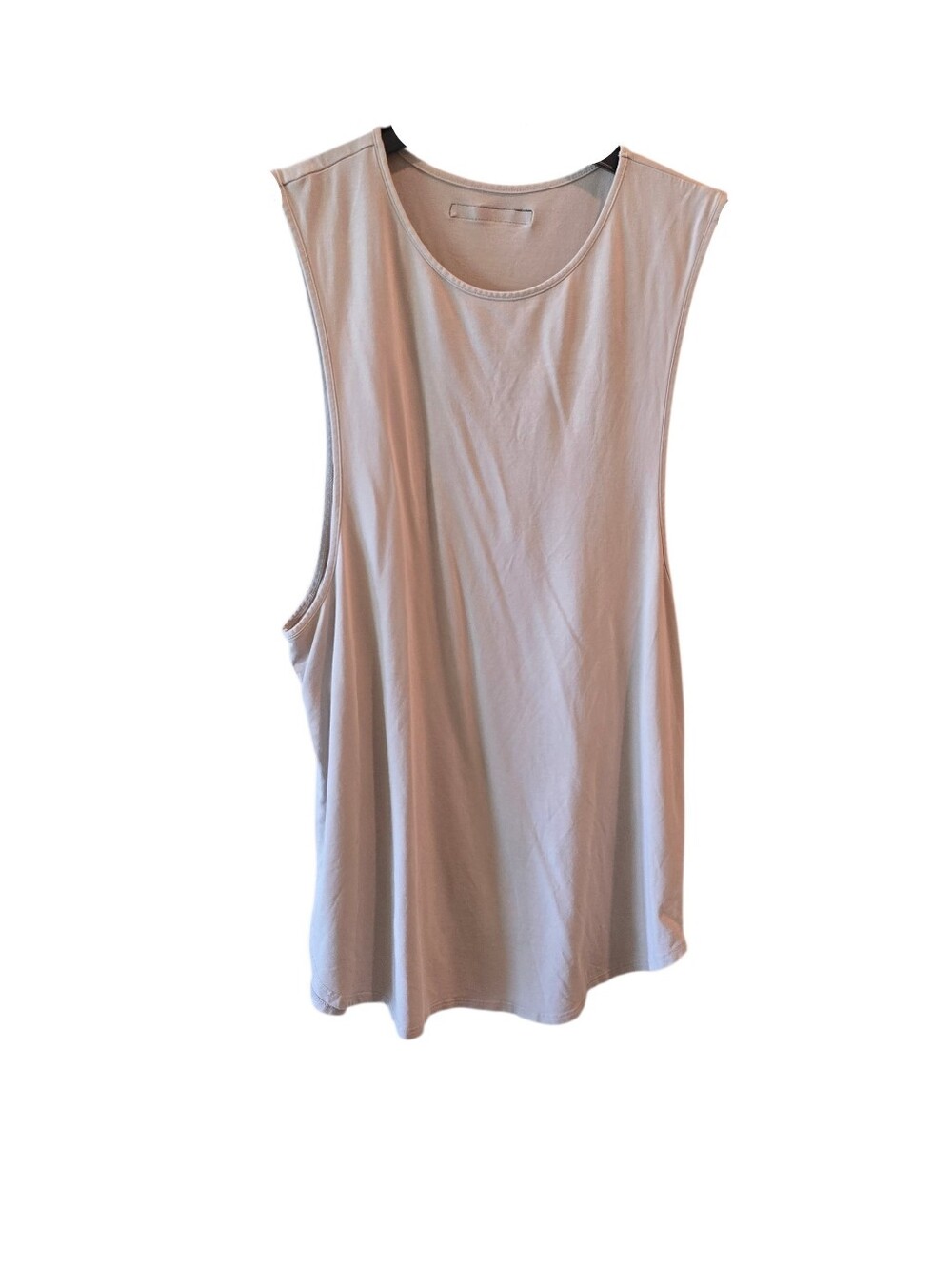 💜 ALPHALETE Oversized Muscle Tee Tan Gym Athleisure